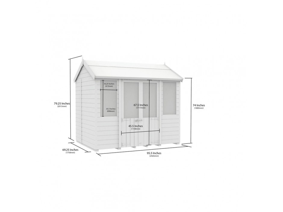 6ft x 10ft Apex Summer House