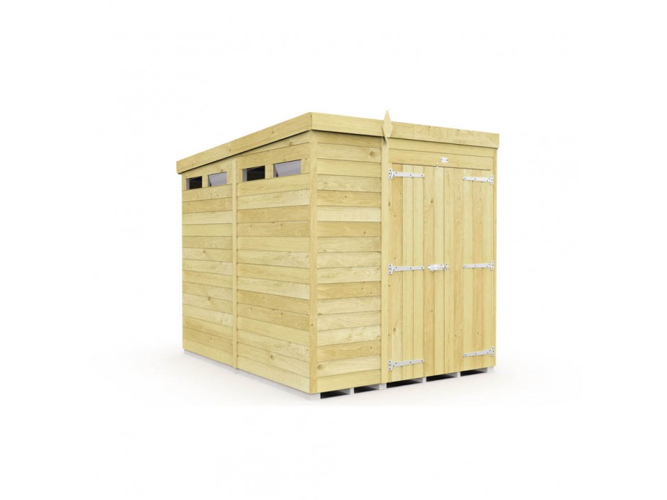 6ft x 8ft Pent Security Shed