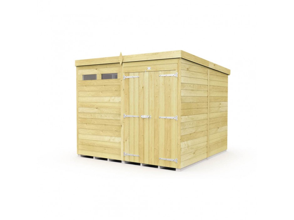 8ft x 8ft Pent Security Shed