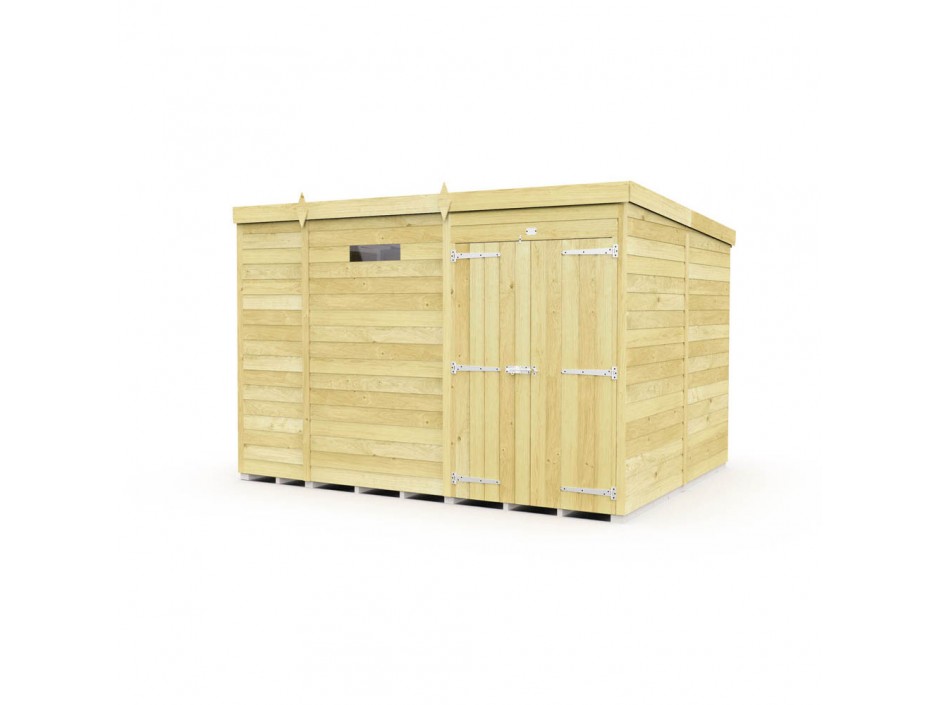 9ft x 8ft Pent Security Shed
