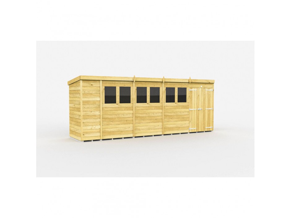 19ft x 4ft Pent Shed