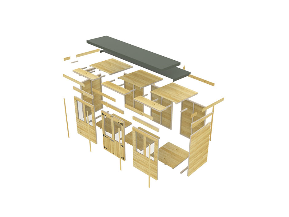 18ft x 8ft Pent Summer House Loglap