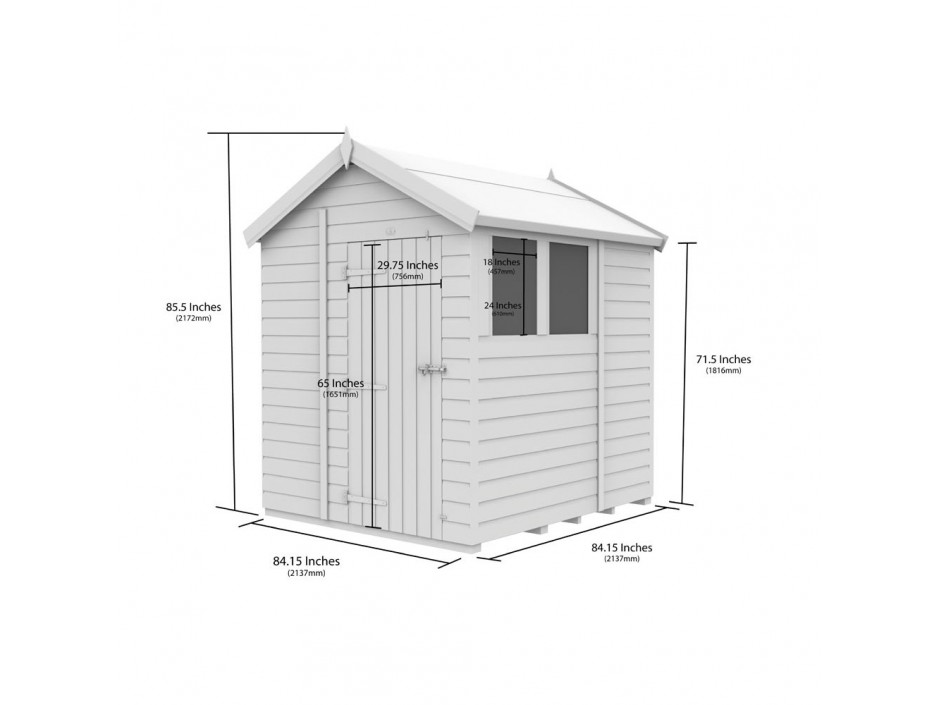 7ft x 7ft Apex Shed