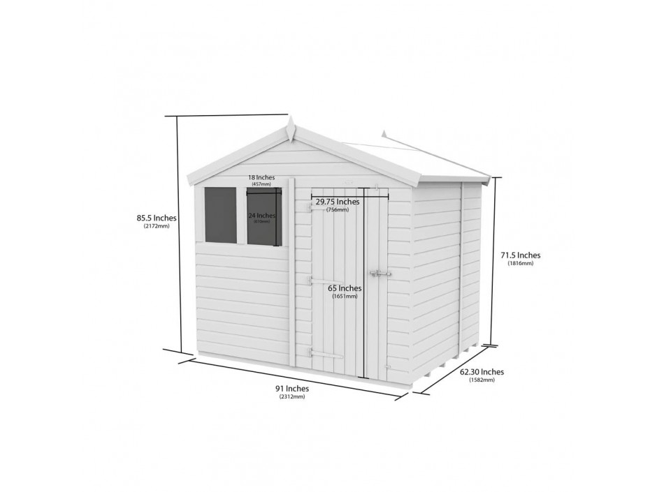 8ft x 5ft Apex Shed