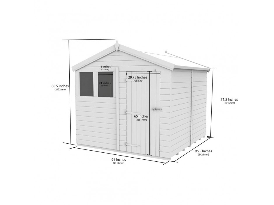 8ft x 8ft Apex Shed