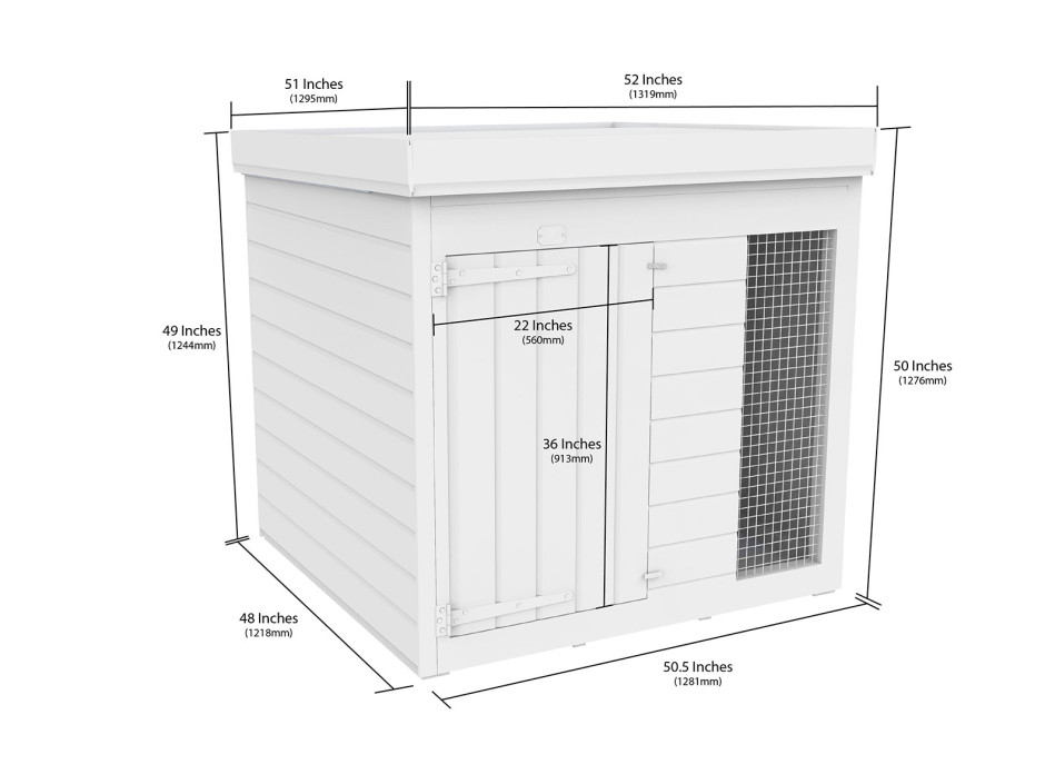 4ft x 4ft Dog Kennel and Run