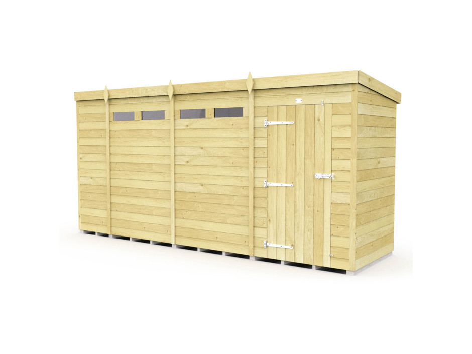 4ft Pent Security Sheds