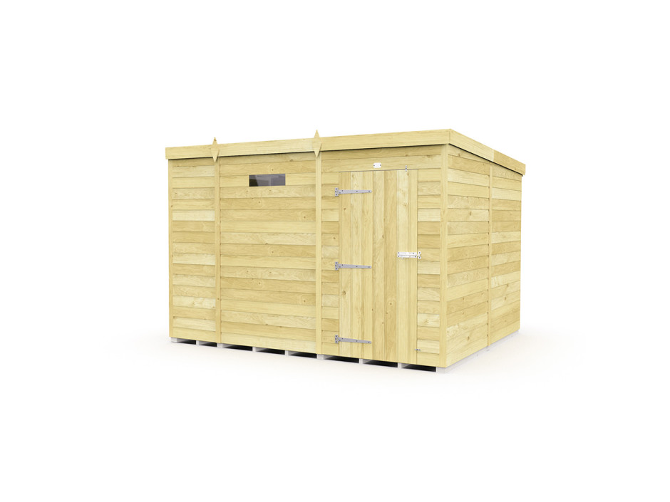 9ft x 8ft Pent Security Shed