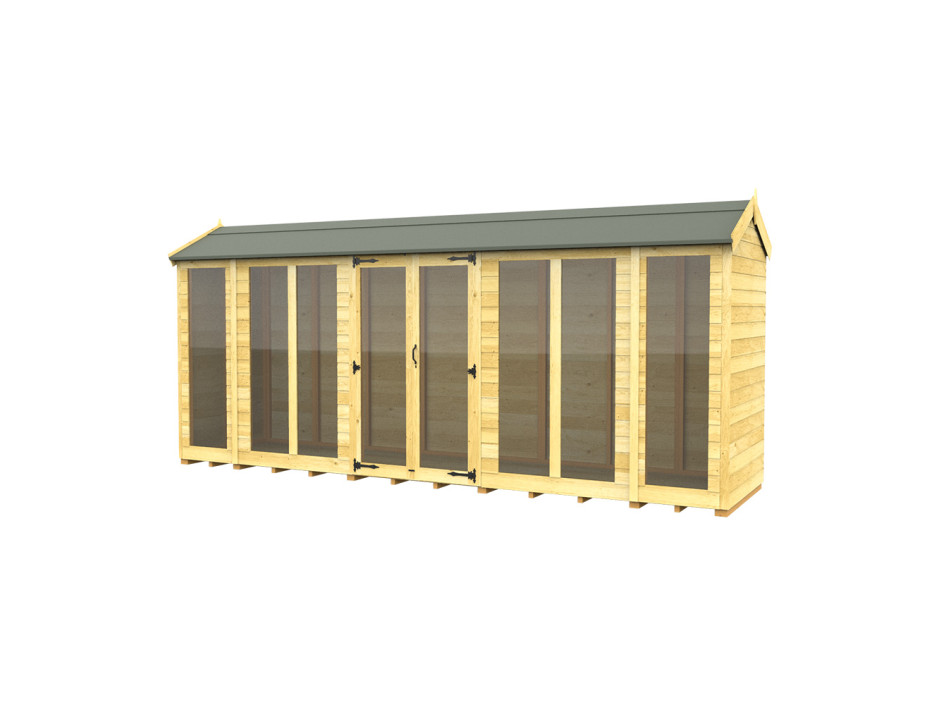 Full Height Glass Apex Summer Houses